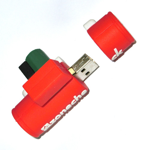 pvc008  Customizable pump USB flash drives