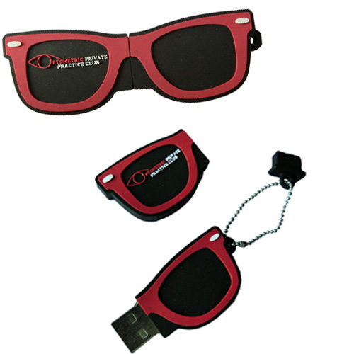 pvc015  Glasses shaped usb flash drive